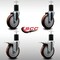 Service Caster 5'' SS Maroon Poly Swivel 1-3/4'' Expanding Stem Caster Set 2 Total Lock Brakes, 4PK SCC-SSEXTTL20S514-PPUB-MRN-2-S-2-134 - alternate 3